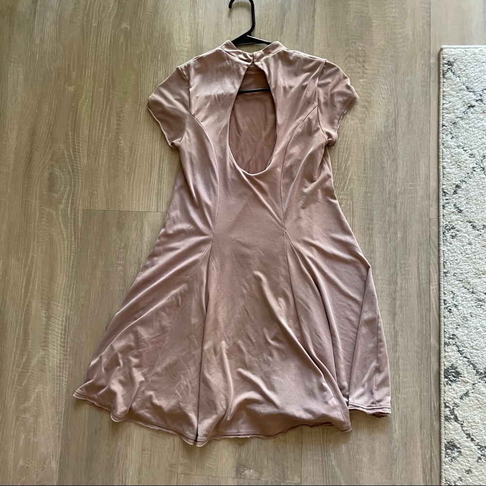 Urban Outfitters Mockneck Pink Skater Dress - Picture 6 of 7